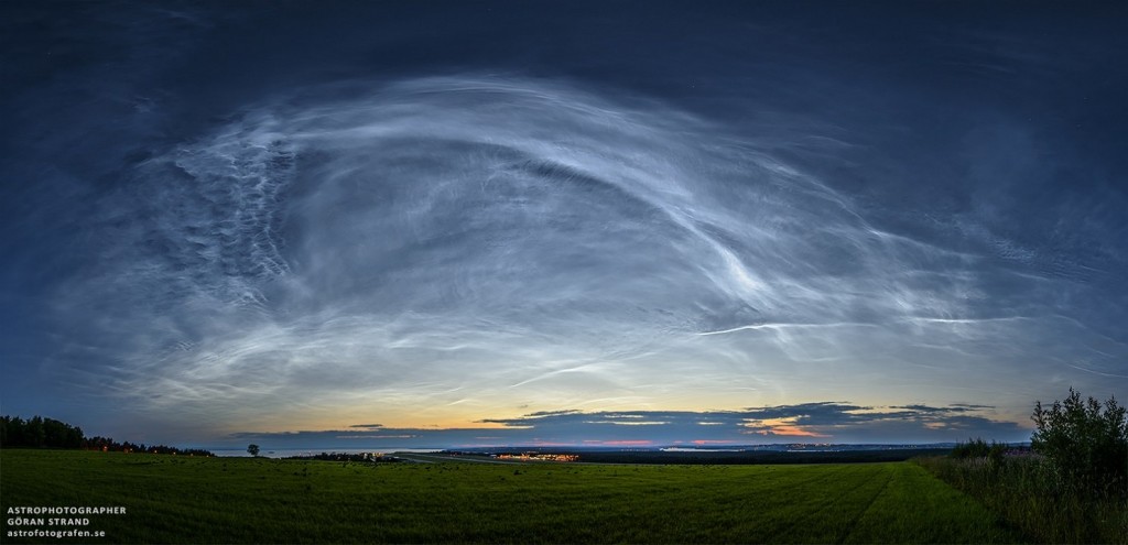 Серебристые облака над Швецией