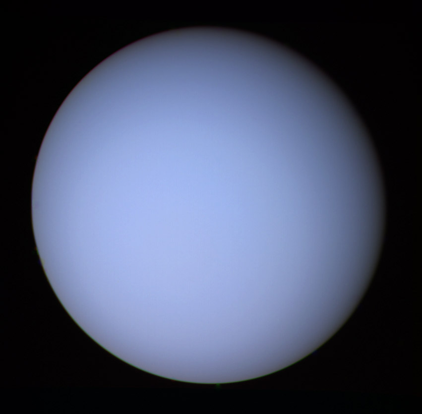 Уран, изображение получено космическим аппаратом Вояджер-2