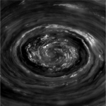 Полярный вихрь на северном полюсе Сатурна