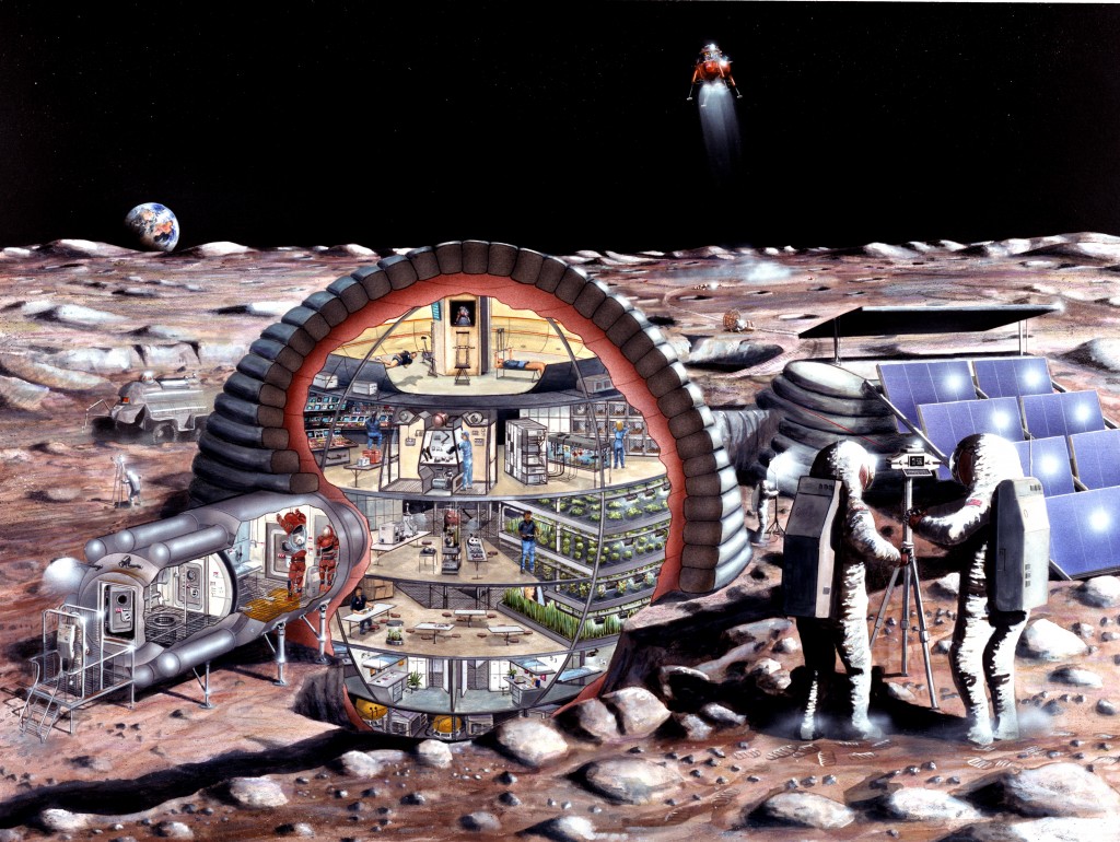 Проект жилого модуля на Луне.