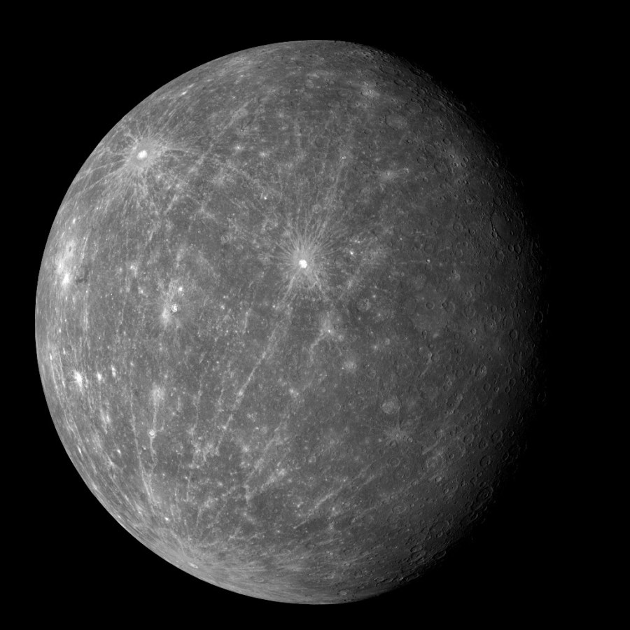 Снимок Меркурия, с космического аппарата MESSENGER