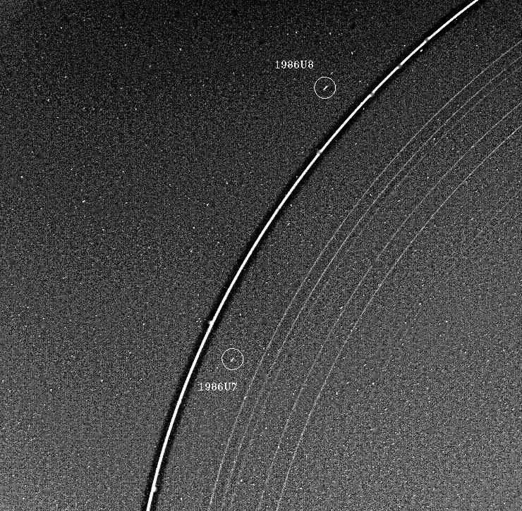 Cпутники Урана, связанные с кольцом.