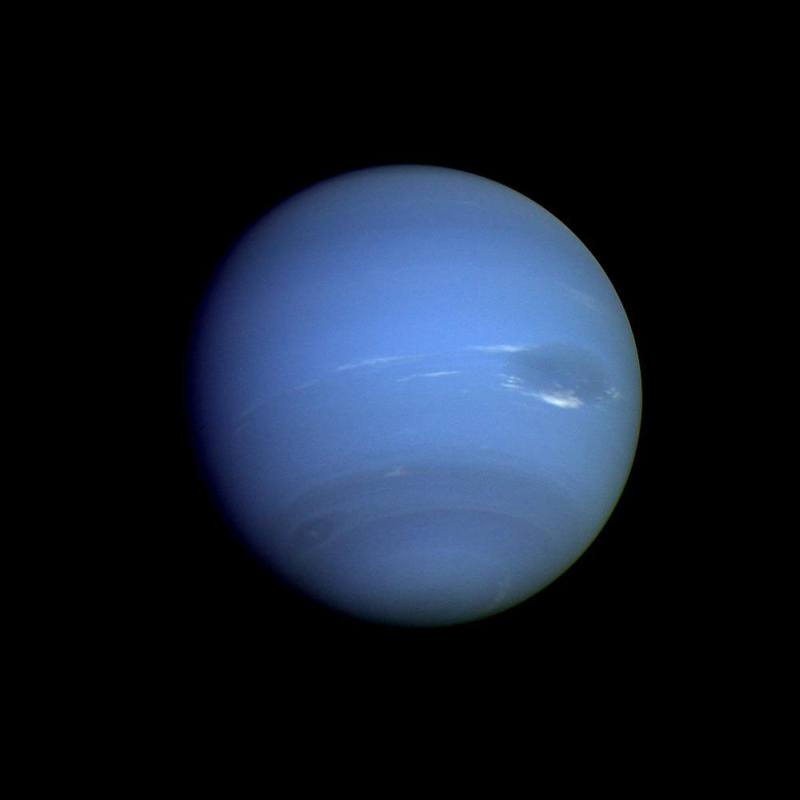 Нептун, вид с Вояджера-2