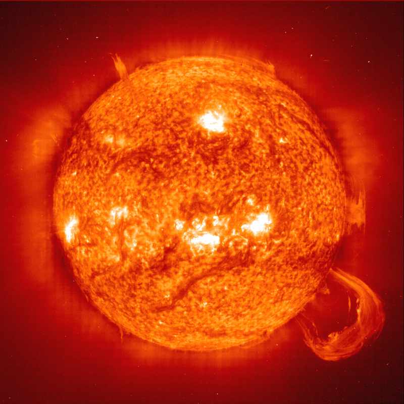 Фотография Солнца с аппарата SOHO