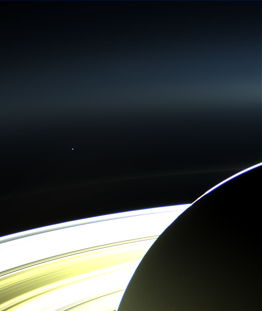 Земля, Сатурн и кольца