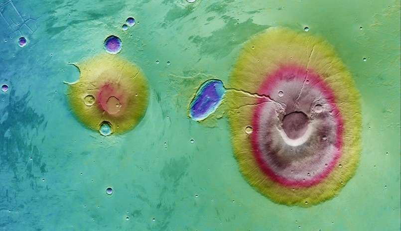 Ceranius Tolus карта высот по снимку Mars Express