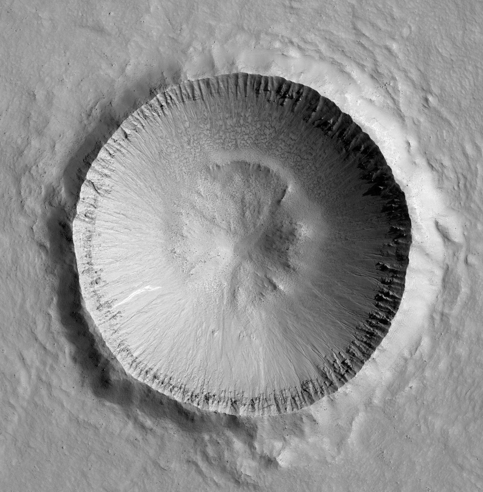 Ударный кратер в Северном полушарии