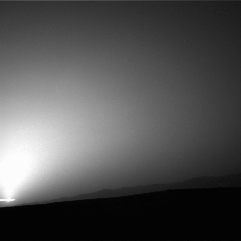 Заход Солнца, снято марсоходом Curiosity