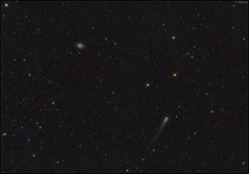 Комета ISON возле галактики М95