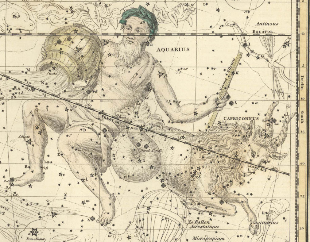 Изображение Козерога из древнего атласа неба