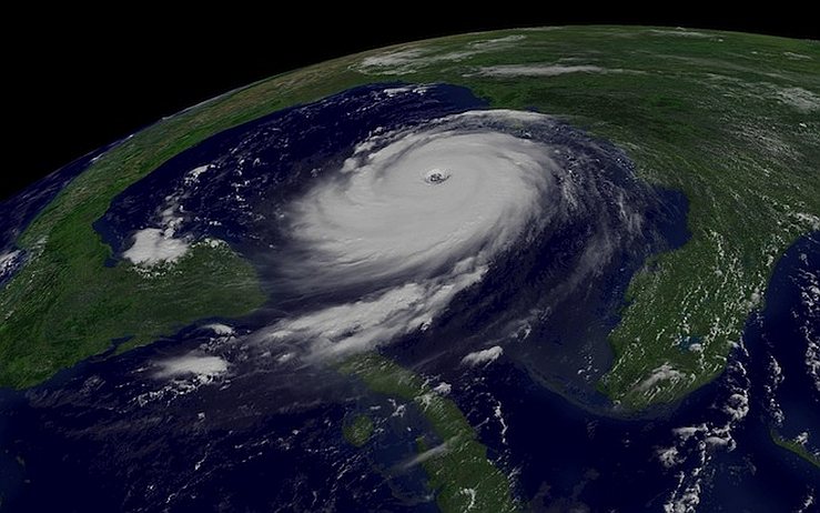 Ураган Катрина, незадолго до обрушения на Луизиану.