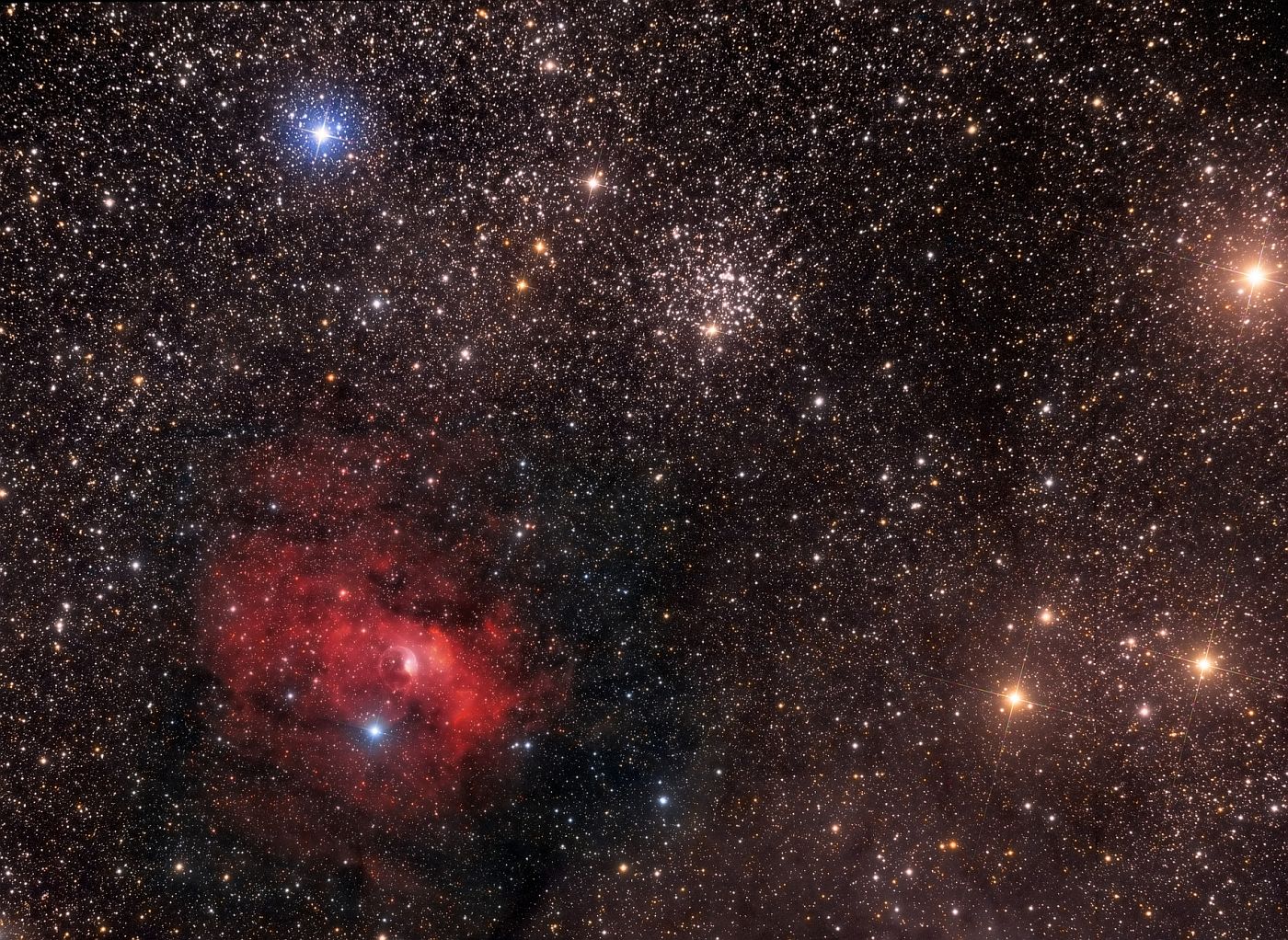 Туманность Пузырь, обозначаемая также NGC 7635 и M52