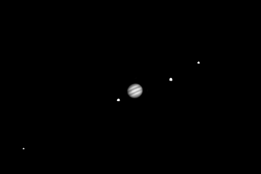 Юпитер и спутники в небольшой телескоп