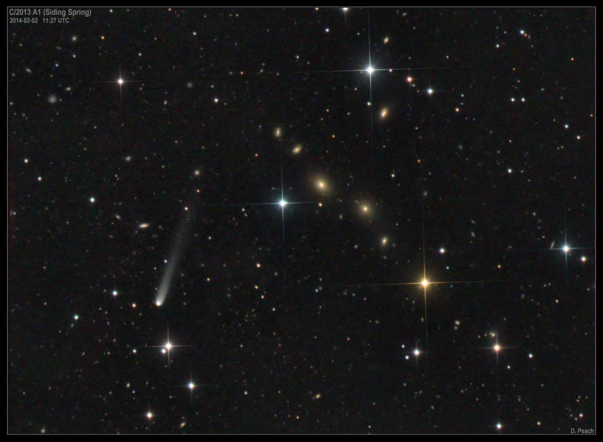 Комета Siding Spring, снимок Демиана Пича