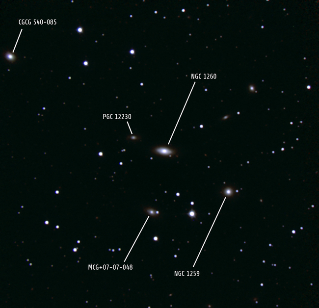 Галактика NGC 1260 и ее соседи