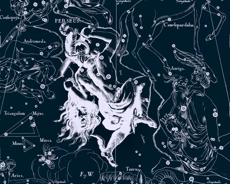 Персей, рисунок Яна Гевелия из его атласа созвездий