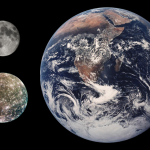 Сопоставление размеров Земли, Луны и Каллисто
