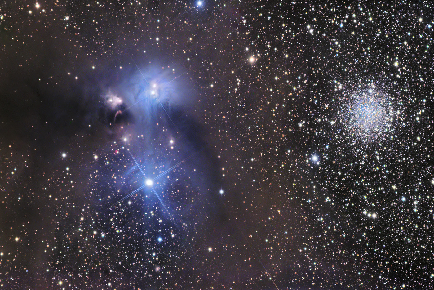 NGC 6726 и NGC 6541 (справа)
