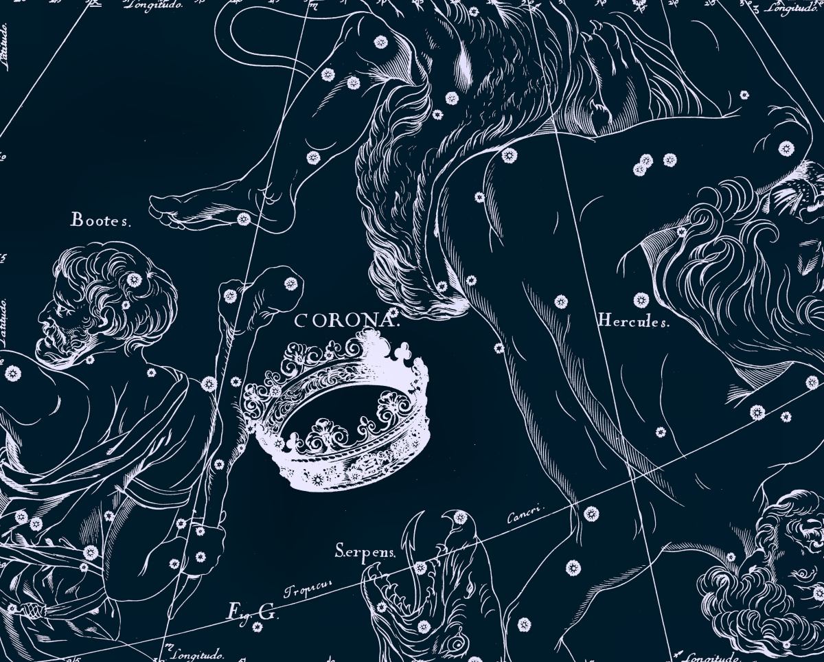 Северная Корона, рисунок Яна Гевелия из его атласа созвездий
