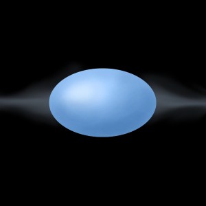 Полярное сжатие Ахернара из-за быстрого вращения звезды.