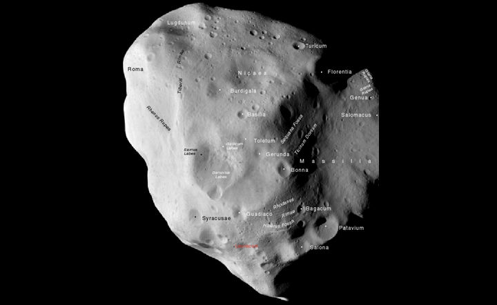 Обозначения кратеров