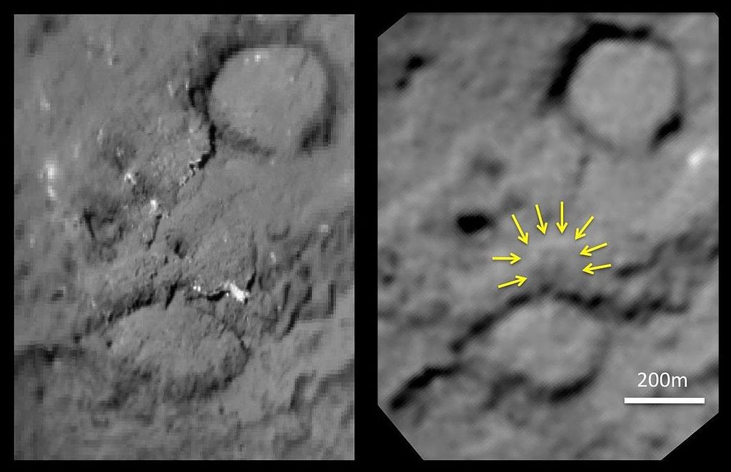 Рукотворный кратер на комете Темпель 1