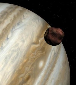 Амальтея, спутник Юпитера, в представлении художника.