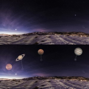 Венера, Сатурн, Марс и Юпитер в параде планет 2016-го года