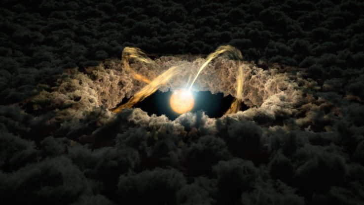 Звезда Табби в окружении пылевых облаков