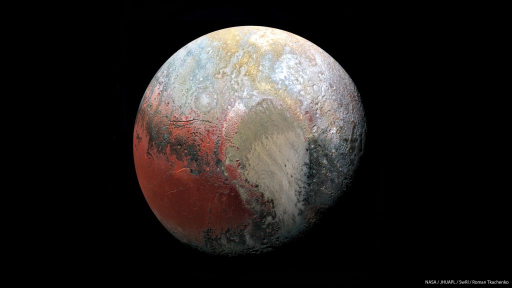 Изображение Плутона, созданное с использованием техники метод главных компонент