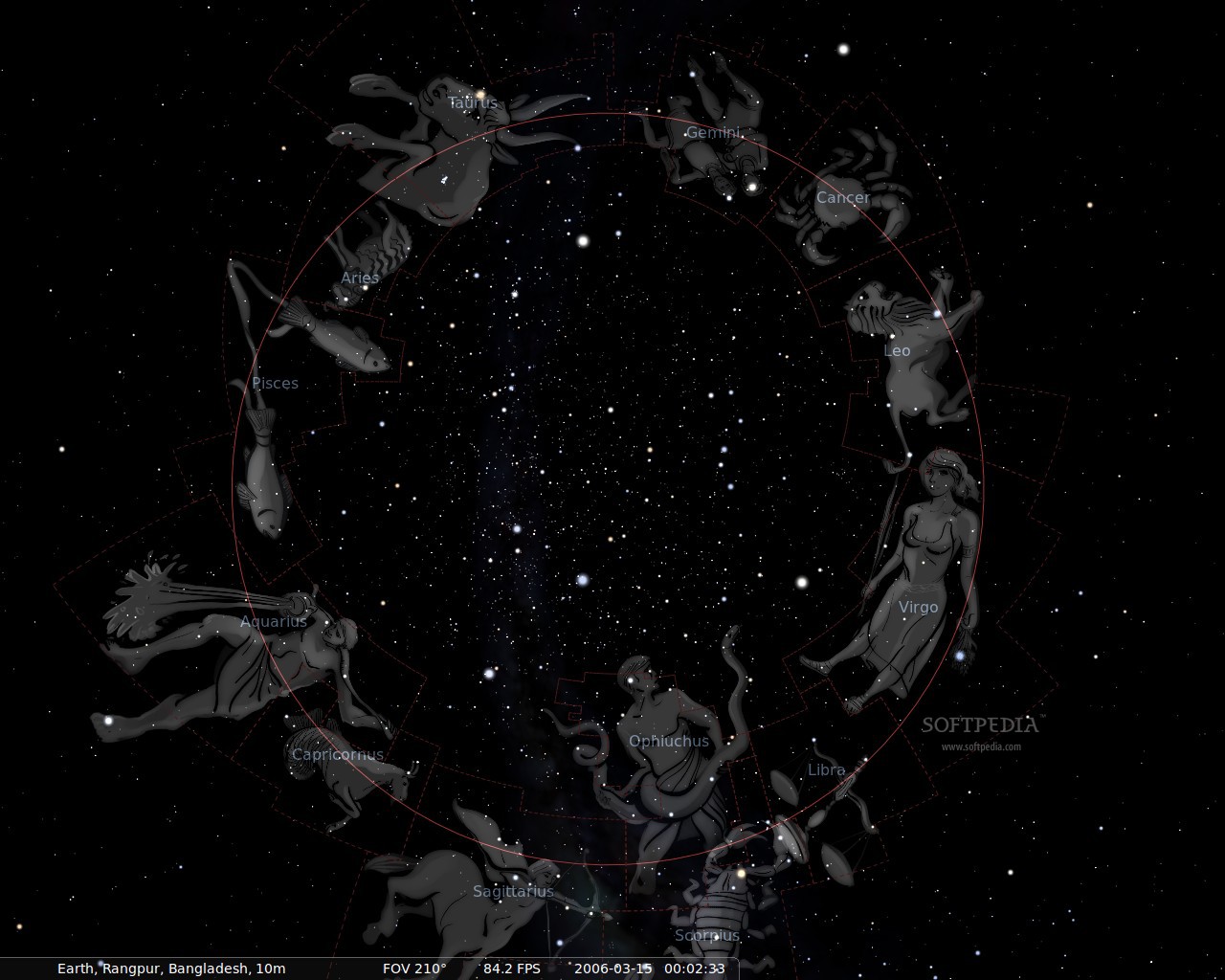 Иллюстрации созвездий в программе Stellarium 