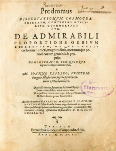 И. Кеплер. Предвестник космографических исследований, содержащий тайну мироздания, 1596г.