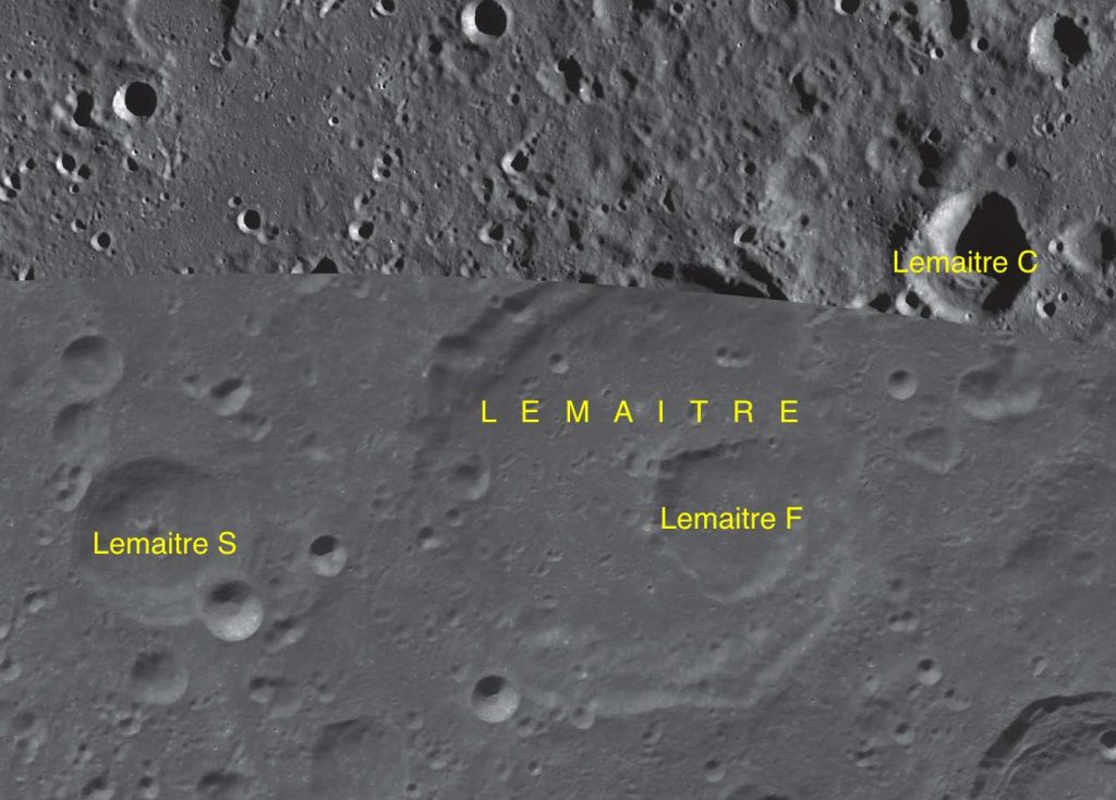 Кратер Леметр на видимой стороне Луны