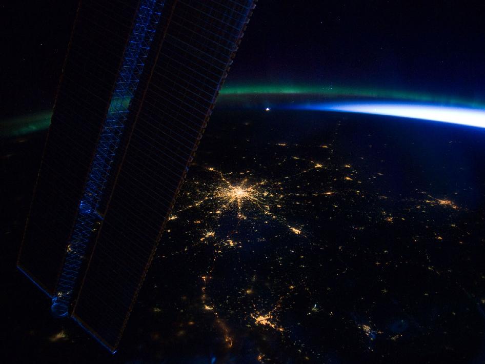 Пример снимка NASA, сделанного на борту Международной космической станции (МКС)