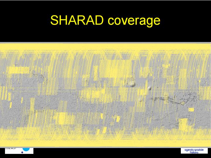 Для сравнения покрытие его американского собрата – радара SHARAD, к 2009 году