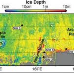 Интересно отметить, что выбросы свежих кратеров показывают, что если бы ковш посадочного аппарата “Викинг-2“ прорыл траншею на несколько сантиметров глубже, то он бы, как и аппарат “Феникс“ обнаружил бы водный лед