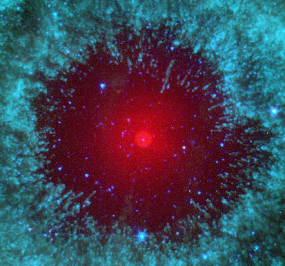 Снимки “cometary knots” в планетарной туманности “Улитка” с помощью телескопа “Хаббл”